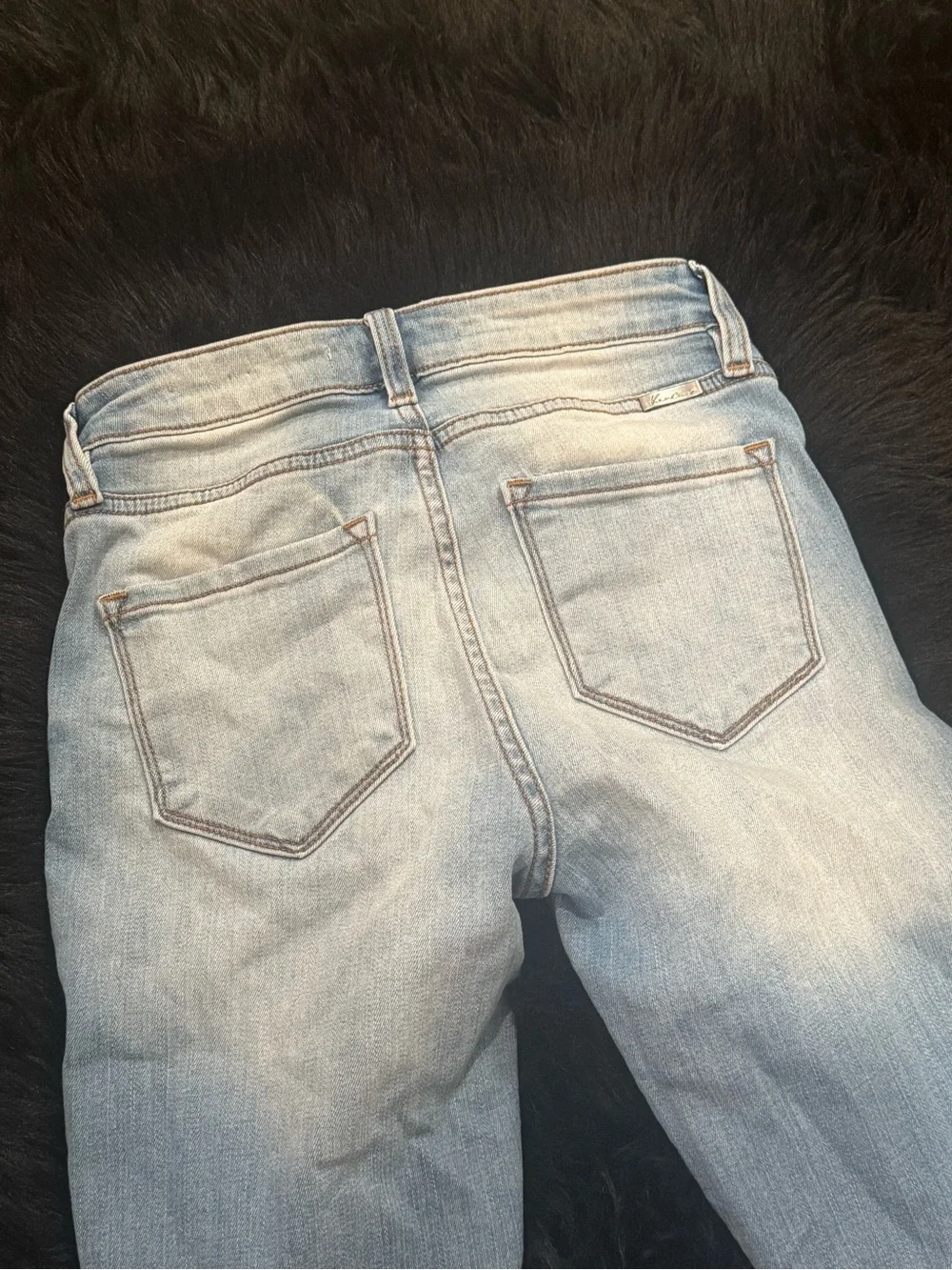 KanCan Women's Light Blue Button-Fly Jeans